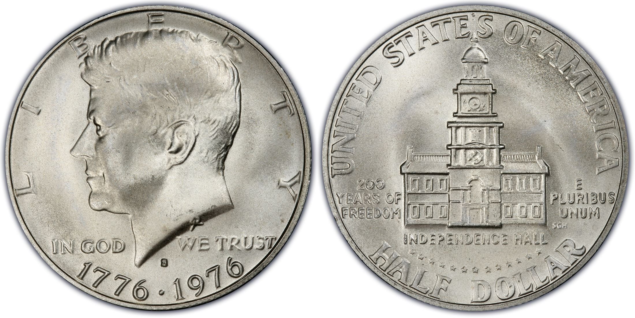 1976 S 40% Silver Kennedy Half Dollar Gem Half Dollar Brilliant Uncirculated (1/2) High MS US Mint