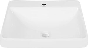 swiss madison well made forever sm-vs202 carré vessel sink, glossy white