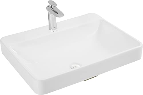 Swiss Madison Well Made Forever SM-VS202 Carré Vessel Sink, Glossy White