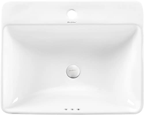 Swiss Madison Well Made Forever SM-VS202 Carré Vessel Sink, Glossy White