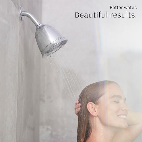 T3 Source Showerhead | Adjustable Chrome Shower Head with Chlorine Filter | Copper, Zinc, and Calcium Water Mineral Filter Reduces Free Chlorine and Hydrogen Sulfide