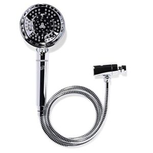 t3 source hand-held showerhead | adjustable hand held chrome shower head with chlorine filter | mineral filter reduces free chlorine and hydrogen sulfide