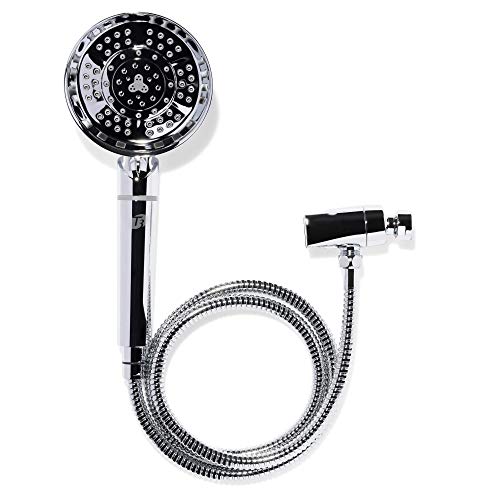 T3 Source Hand-Held Showerhead | Adjustable Hand Held Chrome Shower Head with Chlorine Filter | Mineral Filter Reduces Free Chlorine and Hydrogen Sulfide