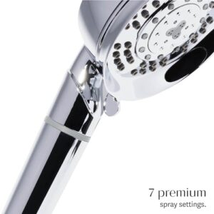 T3 Source Hand-Held Showerhead | Adjustable Hand Held Chrome Shower Head with Chlorine Filter | Mineral Filter Reduces Free Chlorine and Hydrogen Sulfide