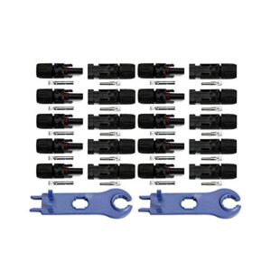 nuzamas new 10 sets of solar panel connectors male female for pv solar panel cable