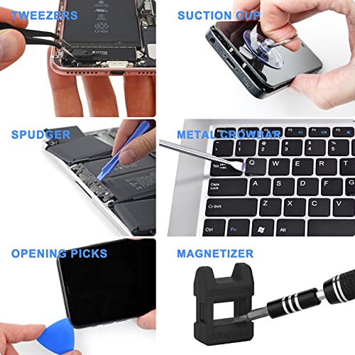 80 IN 1 Professional Computer Repair Tool Kit, Precision Screwdriver Set with 56 Bits, Magnetic screwdriver set Compatible for Laptop, PC, MacBook, Tablet, iPhone, PS4, and Other Electronic Repair