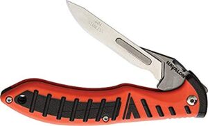 havalon forge hunting knife - blaze orange folding pocket knife