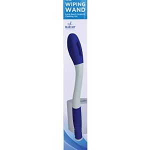 Blue Jay An Elite Healthcare Brand The Wiping Wand Toileting Aid Easy to Use for the elderly/disabled People | 15 inch Long Reach Hygienic Cleaning Aid with Grips Toilet Paper or Pre-Moistened Wipes