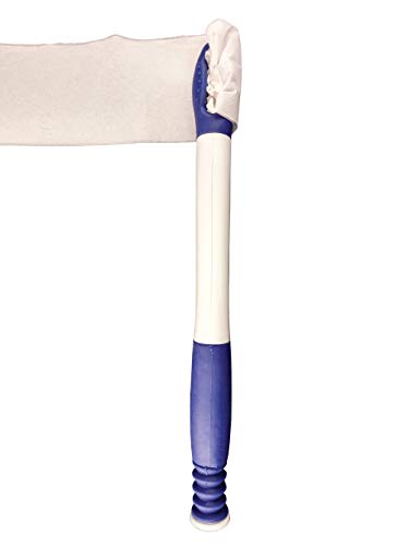 Blue Jay An Elite Healthcare Brand The Wiping Wand Toileting Aid Easy to Use for the elderly/disabled People | 15 inch Long Reach Hygienic Cleaning Aid with Grips Toilet Paper or Pre-Moistened Wipes