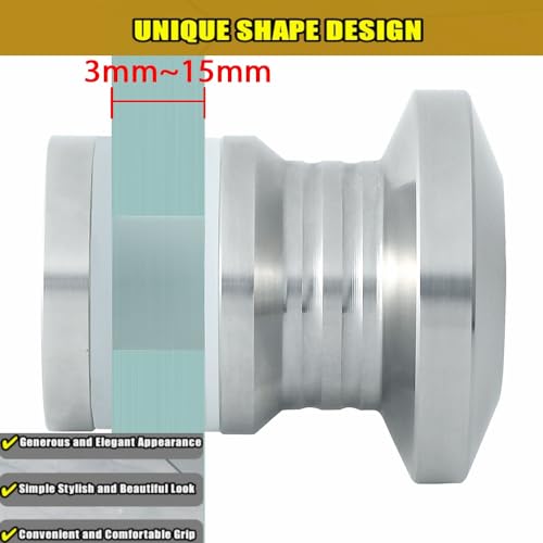 Alise Shower Glass Door Handle,Sliding Shower Doors Knob Pull Hardware Replacement Parts for Bathroom Glass Doors,Heavy Duty Solid SUS304 Stainless Steel Knobs,Brushed Nickel L1800