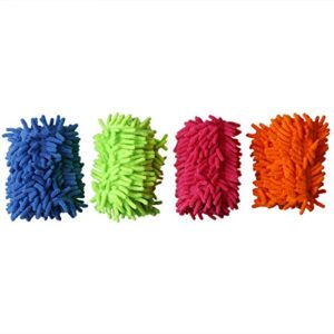 Set of 4 Microfiber Dust Mop Refills with Finger-Like Projections - 14x4 Inches Reusable Mop Pad Refills for Hardwood, Tile, and Laminate Floors