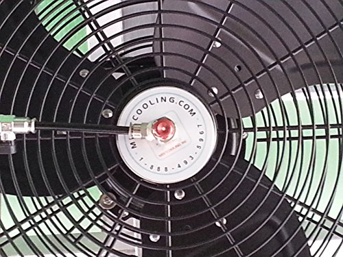 Misting Fan - Patio Mist Fan - Outdoor Mist Fan - For Residential, Commercial, Restaurant and Industrial Misting Application (18 Inch Black Fan)