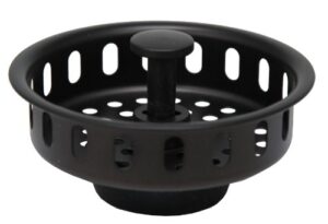 stainless steel replacement basket for kitchen sink strainers, oil rubbed bronze finish - by plumb usa