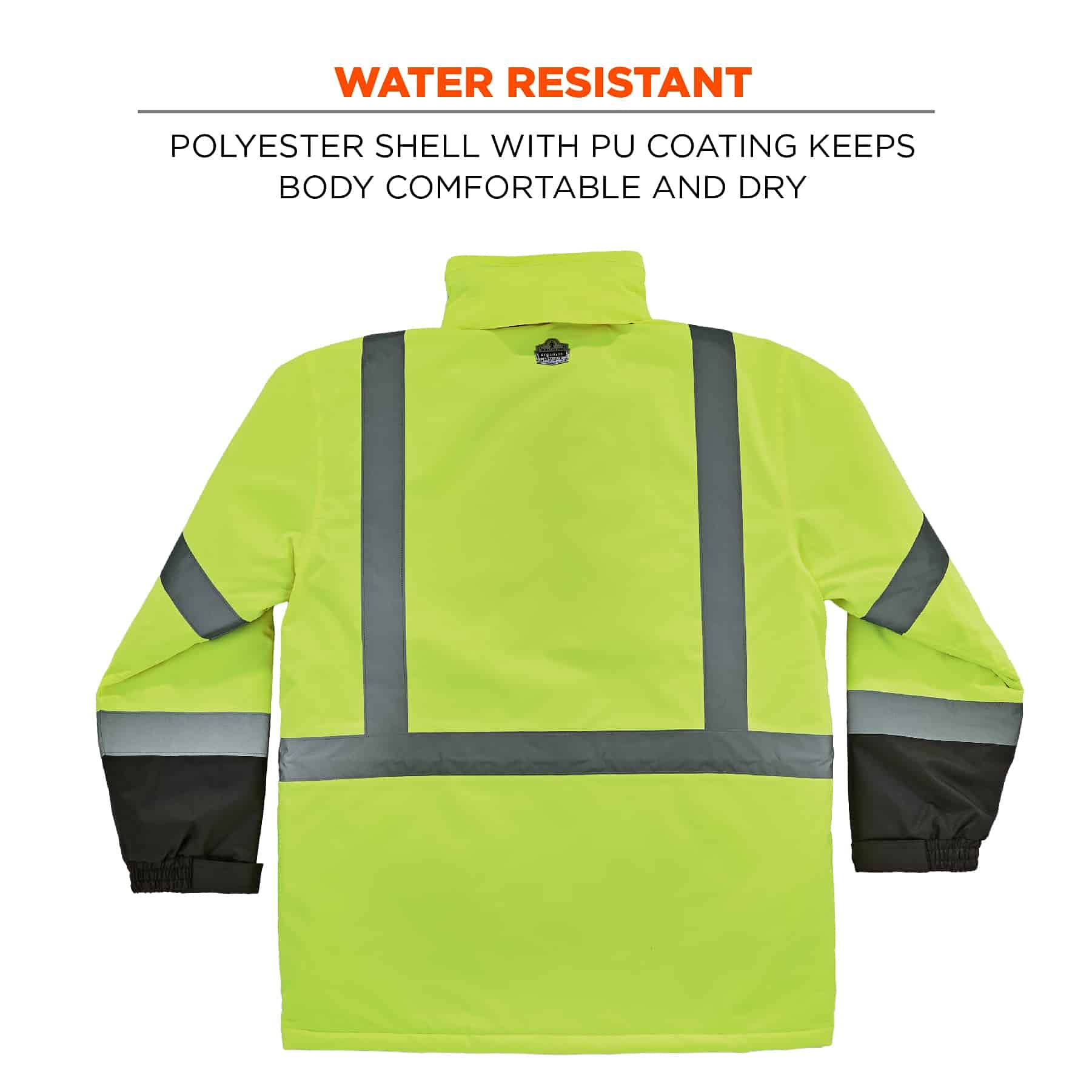 High Visibility Reflective Winter Safety Jacket, Insulated Parka, ANSI Compliant, Ergodyne GloWear 8384,X-Large,Lime