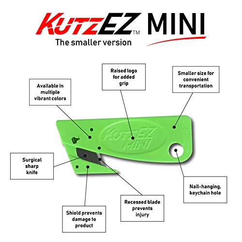 KutzEz Mini 5 Pack Utility Knife (Pink)