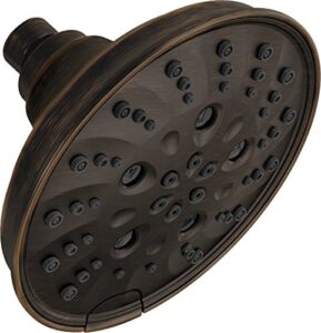 delta faucet -faucet 52669-rb h2okinetic 5-setting raincan shower head, venetian bronze