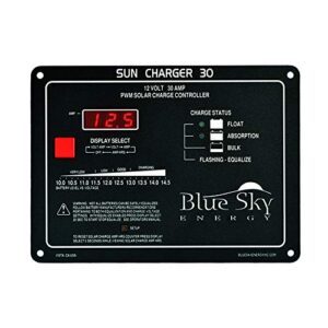 blue sky energy sc30 30a pwm solar charge controller with display, fully programmable for lead-acid or lithium batteries