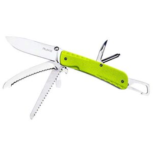 ruike multifunctional knive, yellow-green, g10 (ld43)
