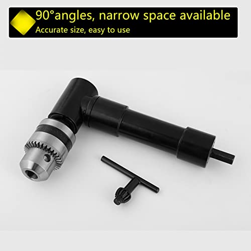 Aluminum Head Right Angle Bend Extension Chuck 90 Degree Drill Attachment Adapter 8mm Hex Shank Power Electric Drill Tool