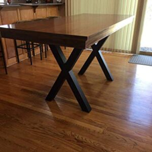 Metal Table Legs, X-Frame Style - Any Size and Color