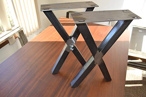 Metal Table Legs, X-Frame Style - Any Size and Color
