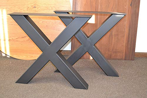 Metal Table Legs, X-Frame Style - Any Size and Color
