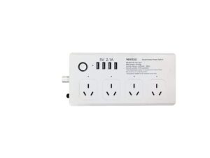 vivitar smart home power strip, standard plug with 4 usb ports, four power outlets, 10amp 3 prong outlet energy saving, wifi controlled smart power strip, 4 usb charging ports, wireless remote control
