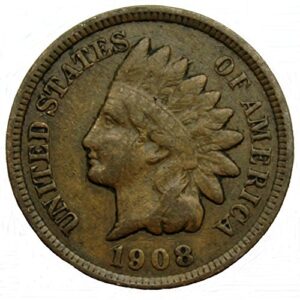 1908 u.s. indian head cent / penny coin