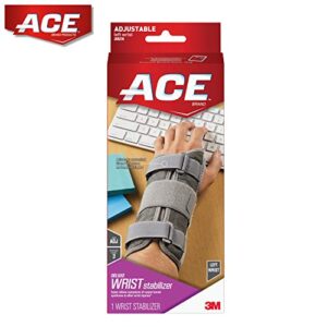 ACE Brand Carpal Tunnel Wrist Stabilizer, Wrist Support for Carpal Tunnel, Adjustable Wrist Brace with Memory Foam Palm, One Size Fits Most