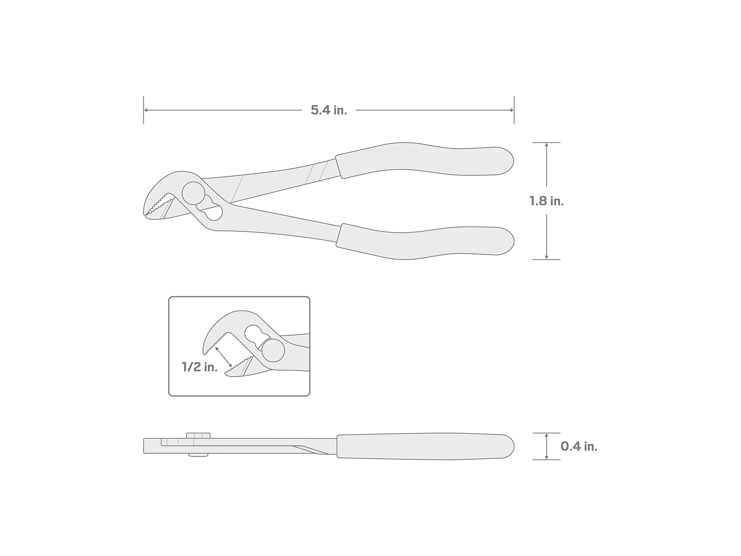 TEKTON 5 Inch Angle Nose Slip Joint Pliers (1/2 in. Jaw) | PGA16005