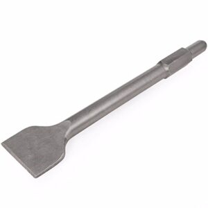 xtremepowerus hex shank replacement chisel (scrapping chisel) bit 1-1/8" chisel hex for electric demolition jack hammer,silver