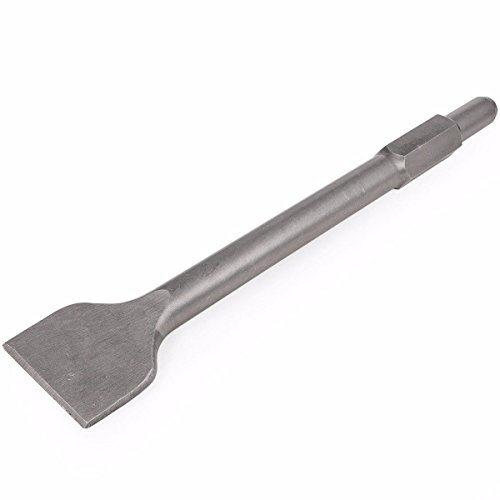 XtremepowerUS Hex Shank Replacement Chisel (Scrapping Chisel) Bit 1-1/8" Chisel Hex for Electric Demolition Jack Hammer,Silver