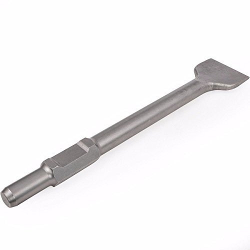 XtremepowerUS Hex Shank Replacement Chisel (Scrapping Chisel) Bit 1-1/8" Chisel Hex for Electric Demolition Jack Hammer,Silver