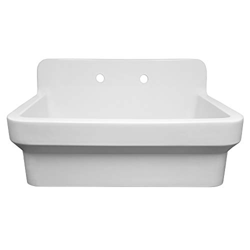 Whitehaus OFCH2230-WHITE Old Fashioned Country Kitchen/Utility Sink, White