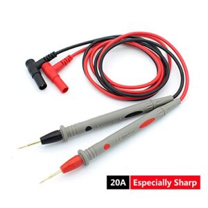 DARKBEAM Multimeter Test Meter Leads with Banana Plug Digital Clamp Tester Voltmeter Probe Test Probes Leads for Multimeter Electronic Test Leads Multimeter Accessories 20A Especially Sharp Model