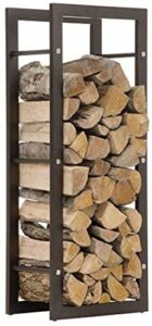 wgx indoor/outdoor decorative firewood storage log rack holder (2-feet log rack)