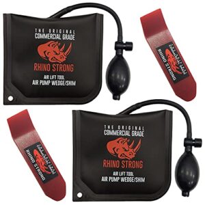 the original rhino strong commercial grade air wedge bag 2.0 pump professional leveling kit & alignment tool shim bag in the popular medium size (2 pack).