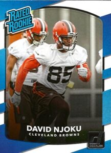 2017 donruss #314 david njoku cleveland browns rated rookie football card