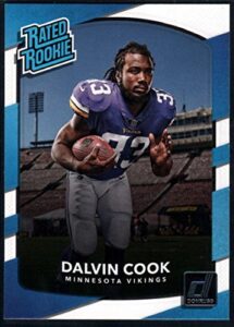 football nfl 2017 donruss #343 dalvin cook rated rookie vikings