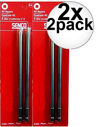 Senco EA0315 Square Head DuraSpin Drive Bits 2x 2-Pack