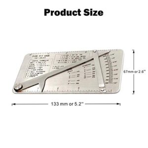 Pipe Pit Gage 0-1/2'' In 1/64'' Increments Handy Formulas Pipe Welding Undercut Stainless Steel