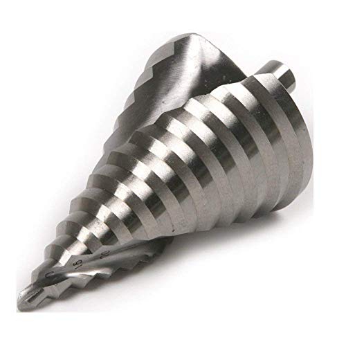 Driak HSS4241 6-60mm/0.23"-2.36" Metric Spiral Groove Step Drill Bit Set 13mm/0.51" Shank Cone Drill Bit Hole Cutter for Wood Stainless Steel Cutting