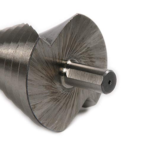 Driak HSS4241 6-60mm/0.23"-2.36" Metric Spiral Groove Step Drill Bit Set 13mm/0.51" Shank Cone Drill Bit Hole Cutter for Wood Stainless Steel Cutting