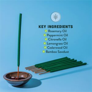Murphy's Naturals Mosquito Repellent Incense Sticks | DEET Free with Plant Based Essential Oils | 2.5 Hour Protection | 12 Sticks per Carton | 2 Pack