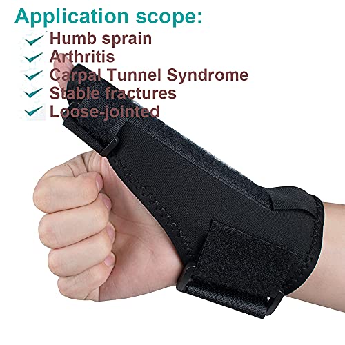 Lolicute Tenosynovitis Brace Trigger Thumb Splint Thumb Spica Splint Thumb Wrist Splint/Brace Wrist and Thumb Brace Baseball Thumb Guard Catching