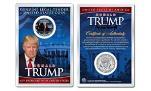 donald j. trump 1-20-2017 inauguration jfk half dollar coin in premium holder