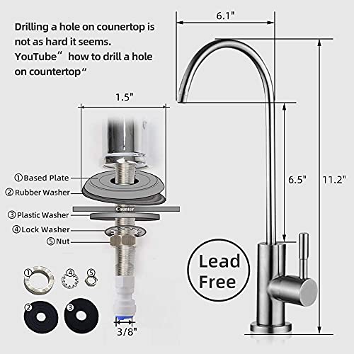 Geekpure 5 Stage Reverse Osmosis Drinking Water Filtration System w/Quick Change Twist Filters-75GPD