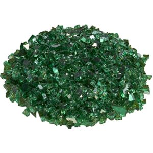 duluth forge 14remgm 1/4 in. premium reflective emerald fire glass-10 lb, small