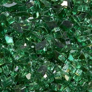 Duluth Forge 14REMGM 1/4 in. Premium Reflective Emerald Fire Glass-10 lb, Small