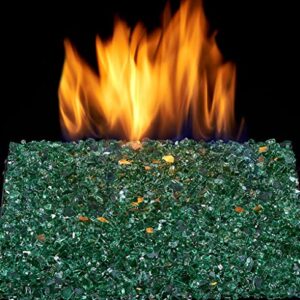 Duluth Forge 14REMGM 1/4 in. Premium Reflective Emerald Fire Glass-10 lb, Small
